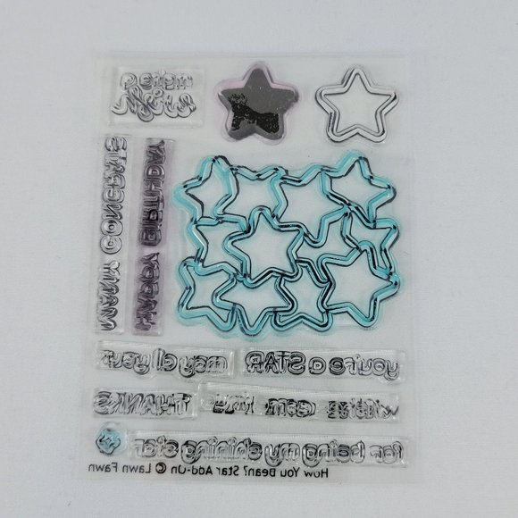Clear Stamp Set Lawn Fawn How You Bean? Star Add-On Birthday Wish Read - Picture 4 of 6